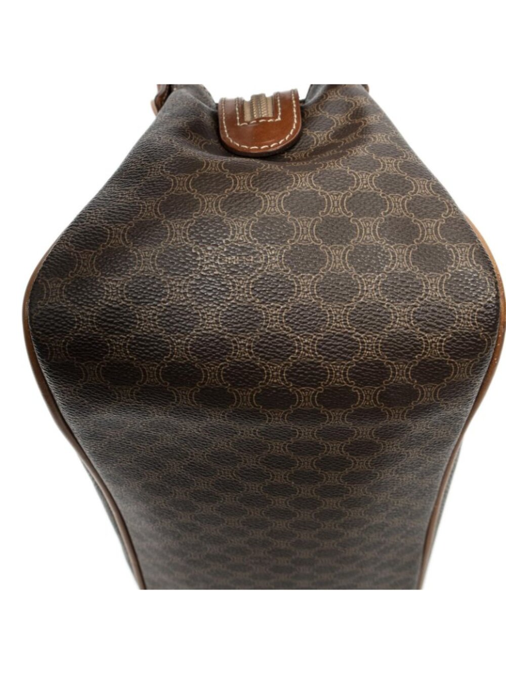 Celine Frame Buckle Tote Brown Macadam Canvas - Picture 7 of 10